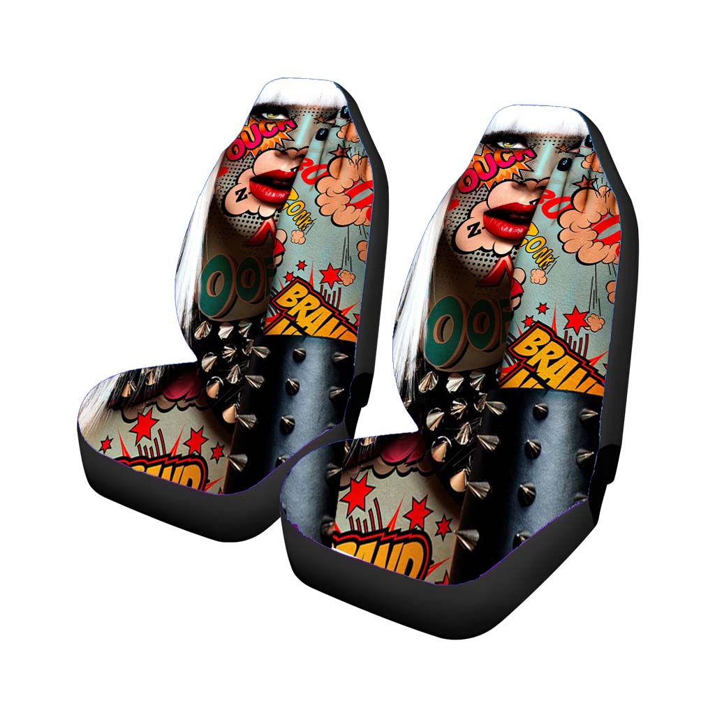 Pop Art Women Pattern Comic Style car Seat Covers