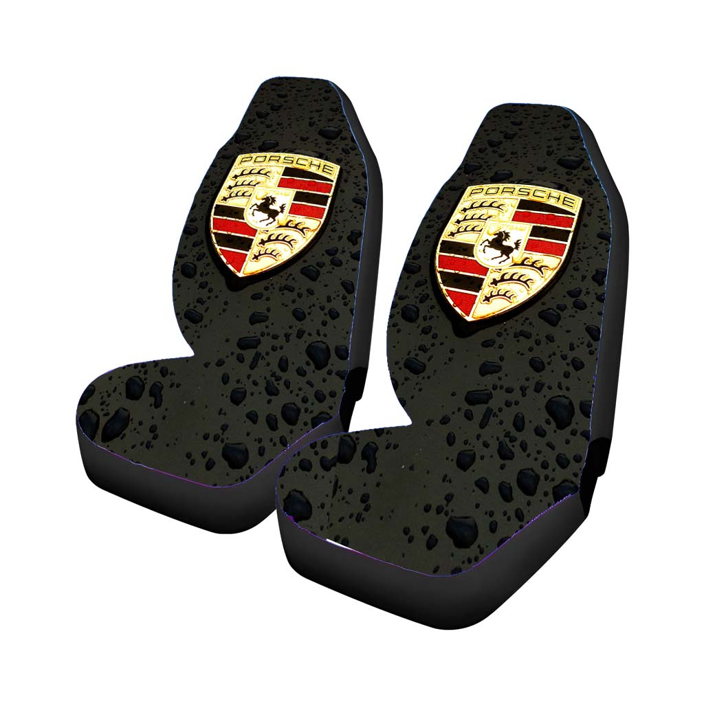 Porsche Logo Emblem Car Illustration Art Dark car Seat Covers