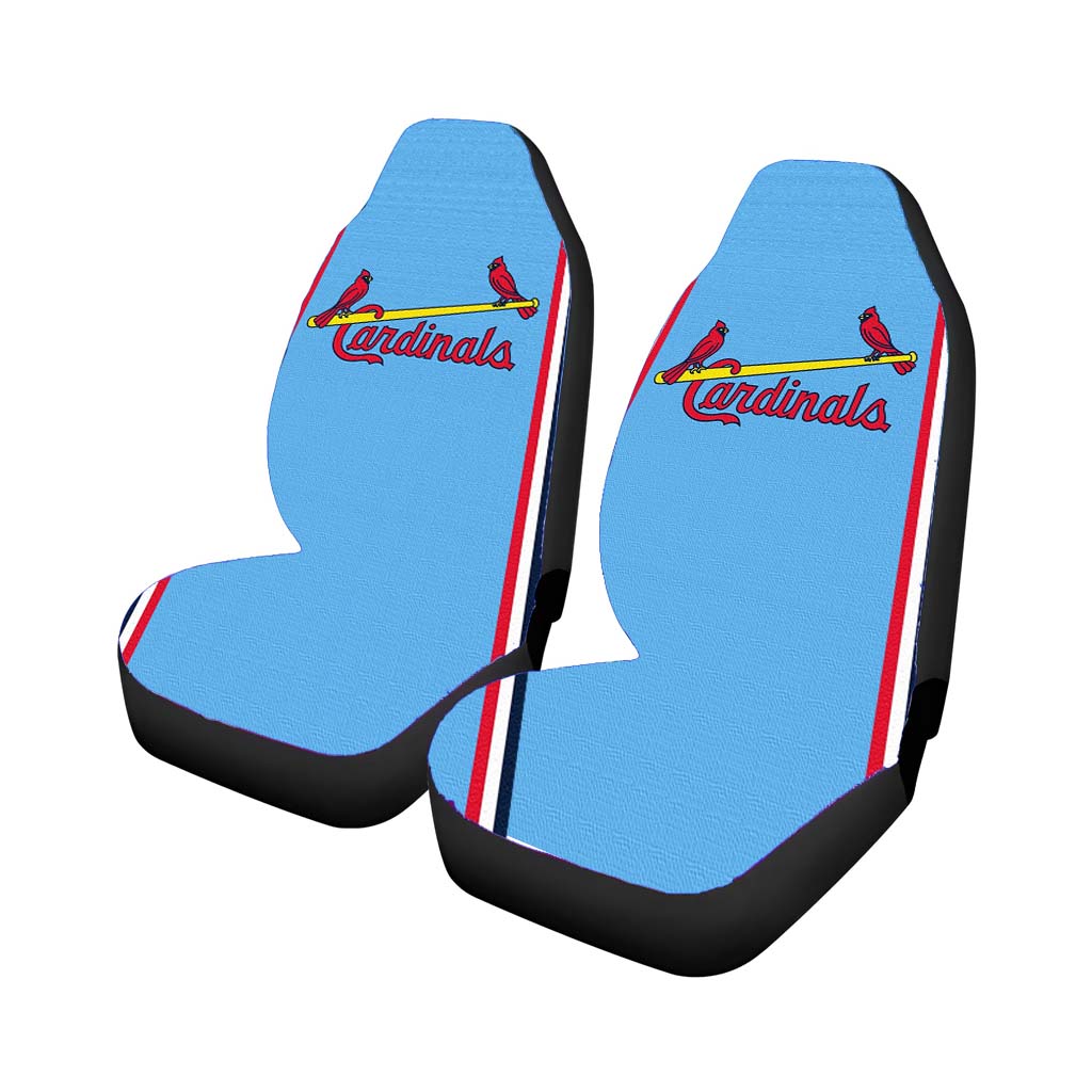 Powder Blue Cardinals Cavaliers Logo St Louis car Seat Covers