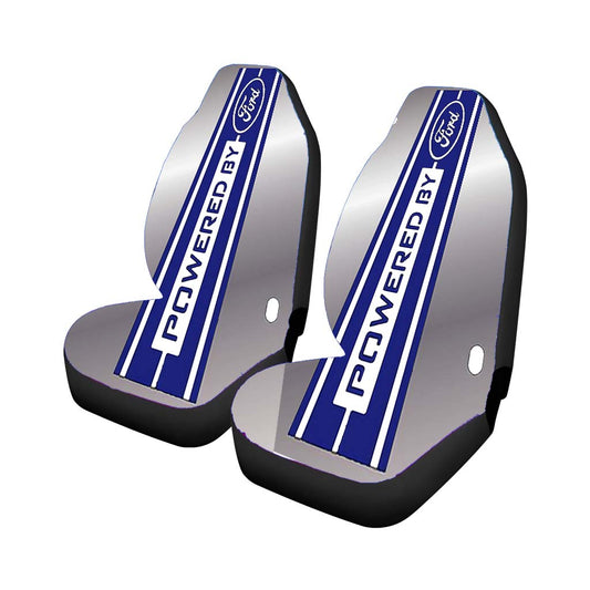 Powered By Ford Line Blue Universal Fit Car Seat Covers