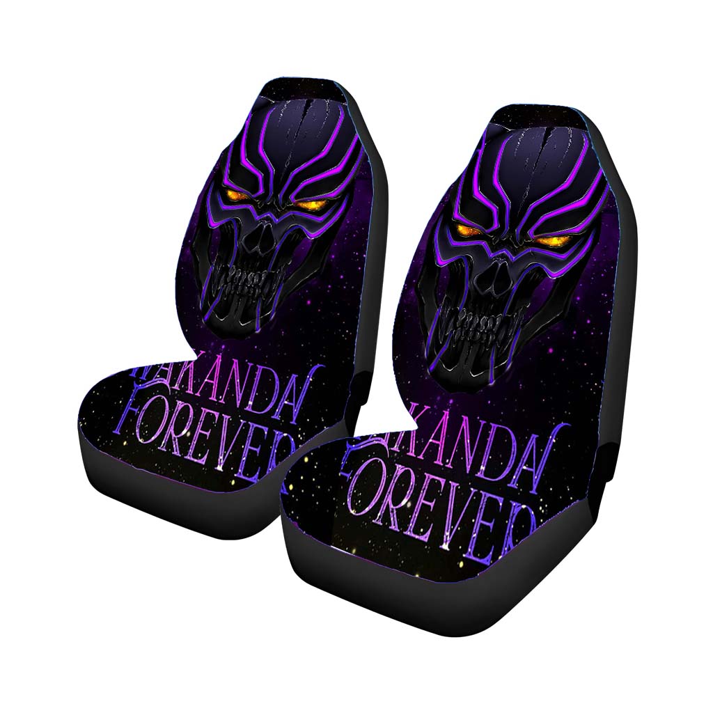 Purple Black Panther Mask Galaxy car Seat Covers