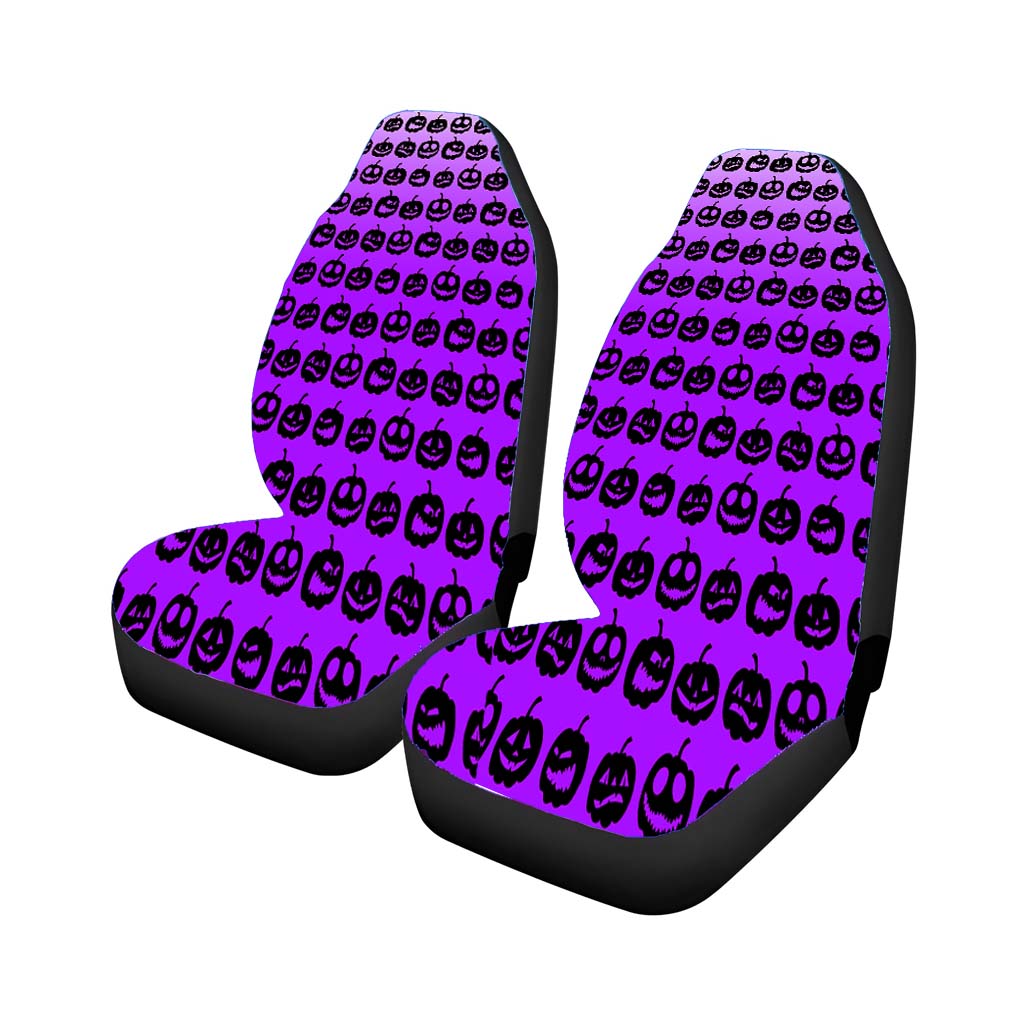 Purple Pumpkins Pattern Silhouette Collections car Seat Covers