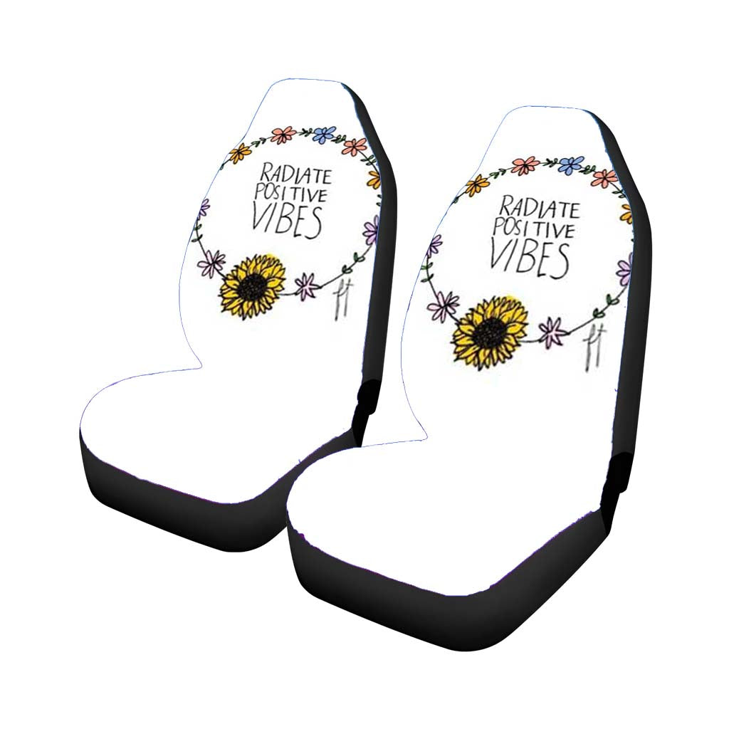Radiate Positive Vibes Flowers car Seat Covers