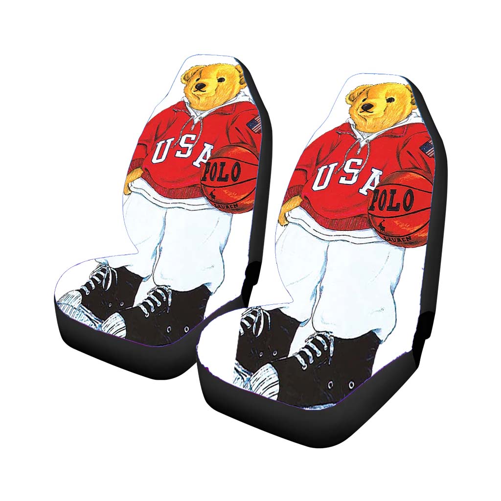 Red Basket Jacket Polo Bear car Seat Covers