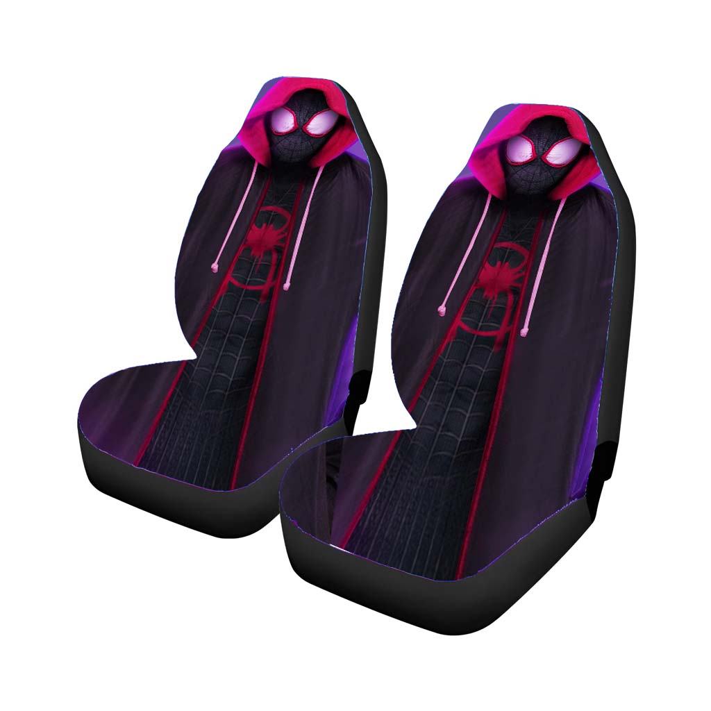 Red Black Spiderman Kid Hoodies Into The Verse car Seat Covers