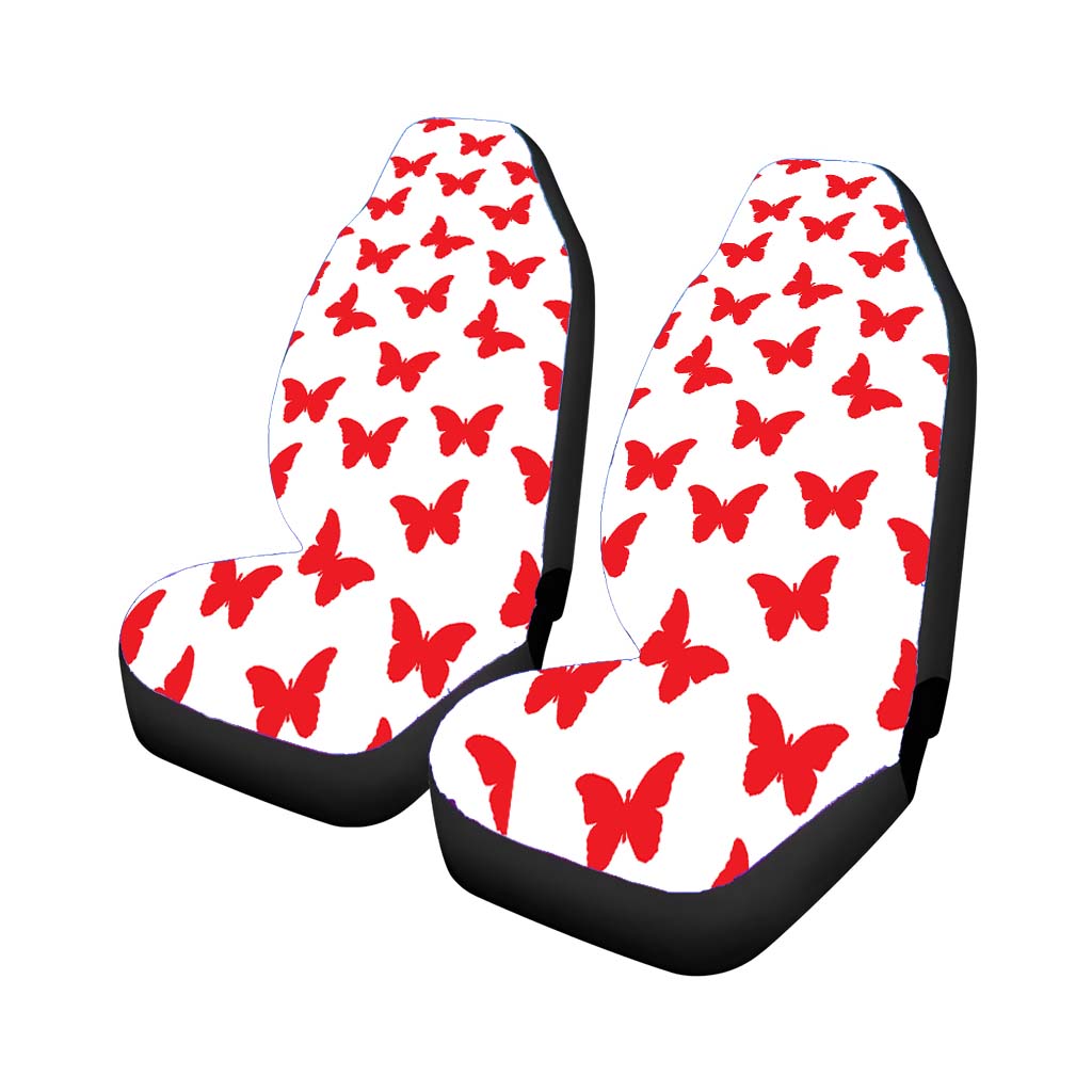Red Butterfly Pattern car Seat Covers
