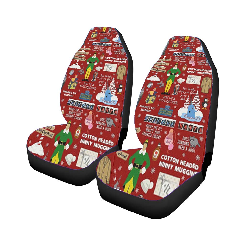 Red Elf Pattern car Seat Covers