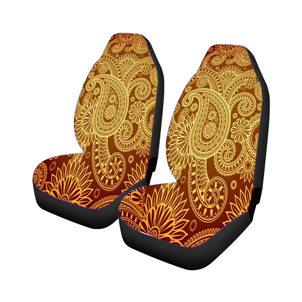 Red Gold Damask Pattern car Seat Covers