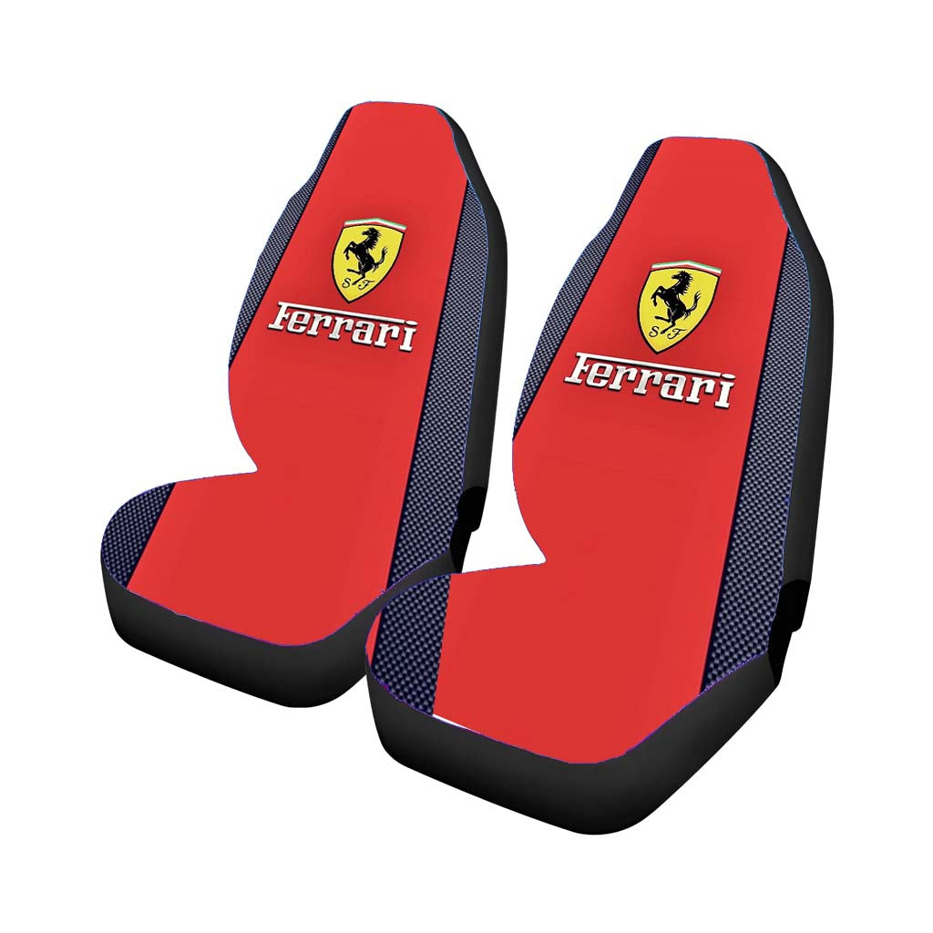 Red Line Ferrari Logo car Seat Covers