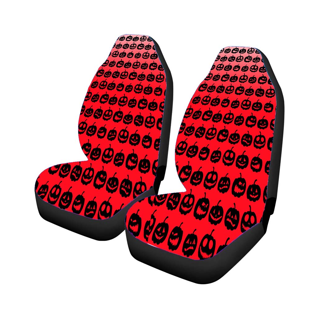 Red Pumpkins Pattern Silhouette Collections car Seat Covers