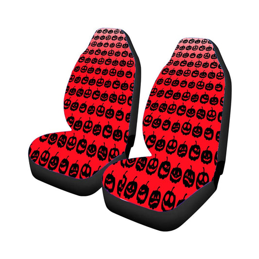 Red Pumpkins Pattern Silhouette Collections Universal Fit Car Seat Covers