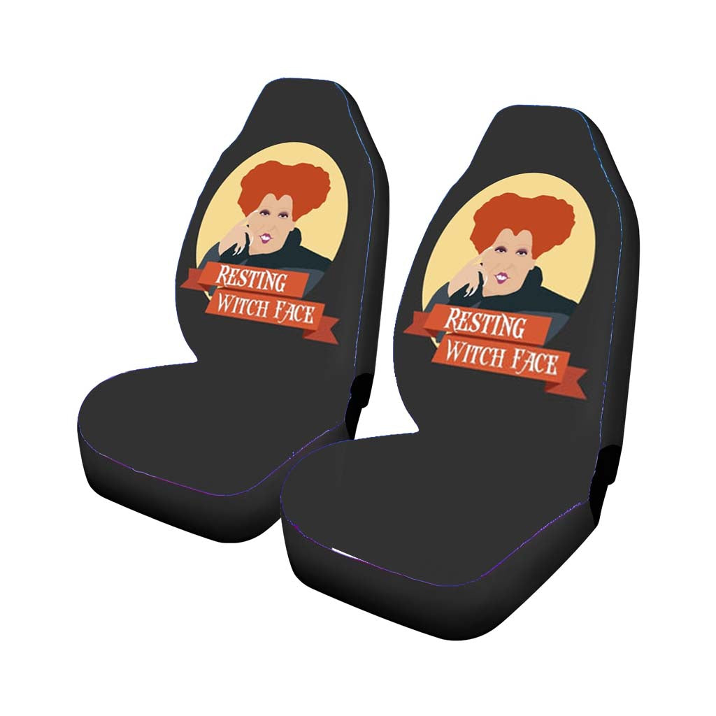 Resting Witch Face - Hocus Halloween car Seat Covers