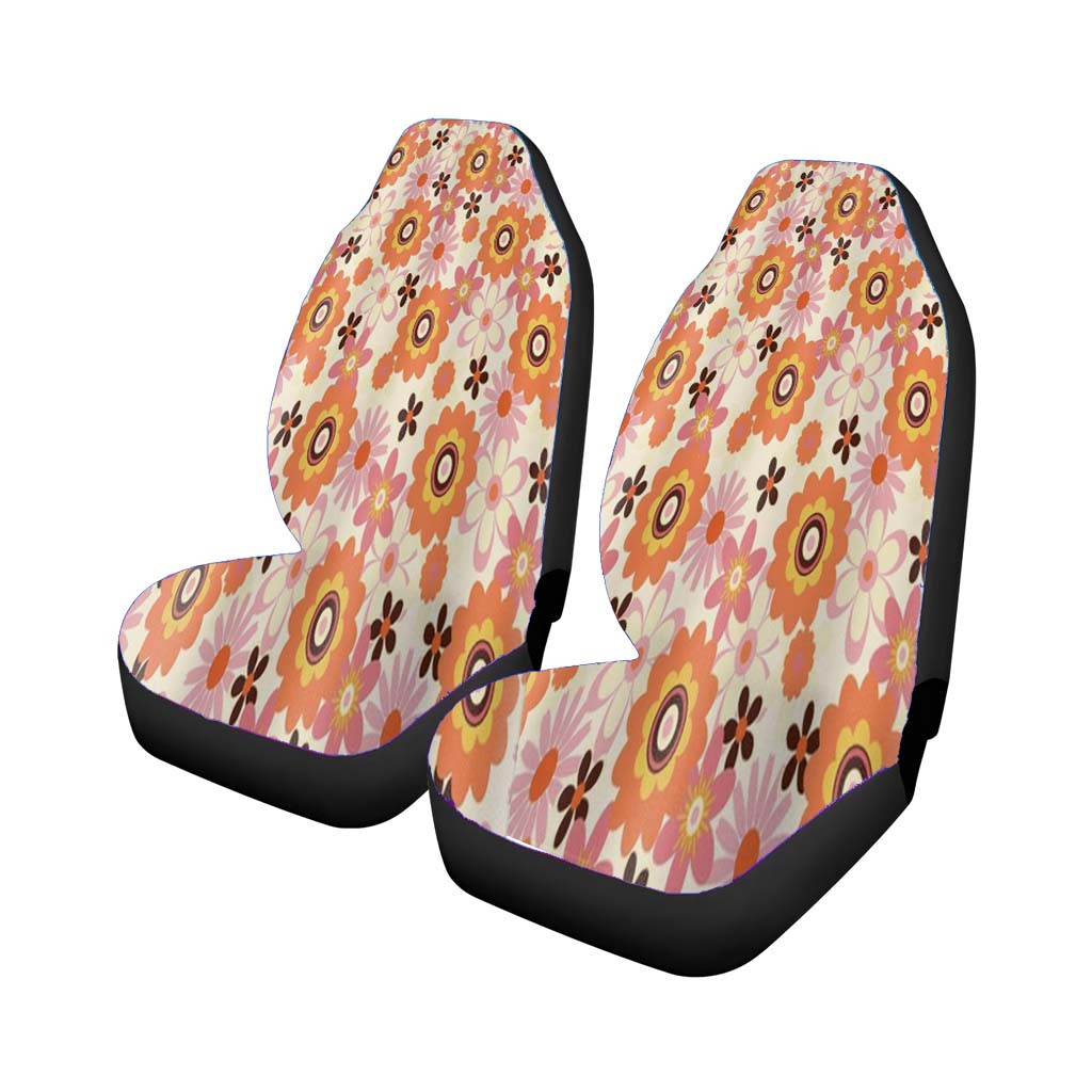 Retro Floral Mid Century Mod car Seat Covers