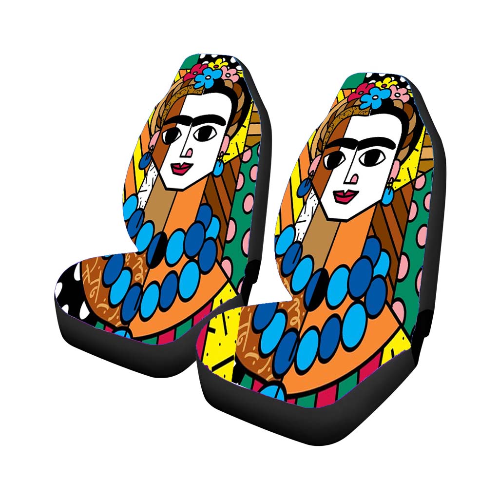 Romero Britto Frida Kahlo Wallpaper car Seat Covers
