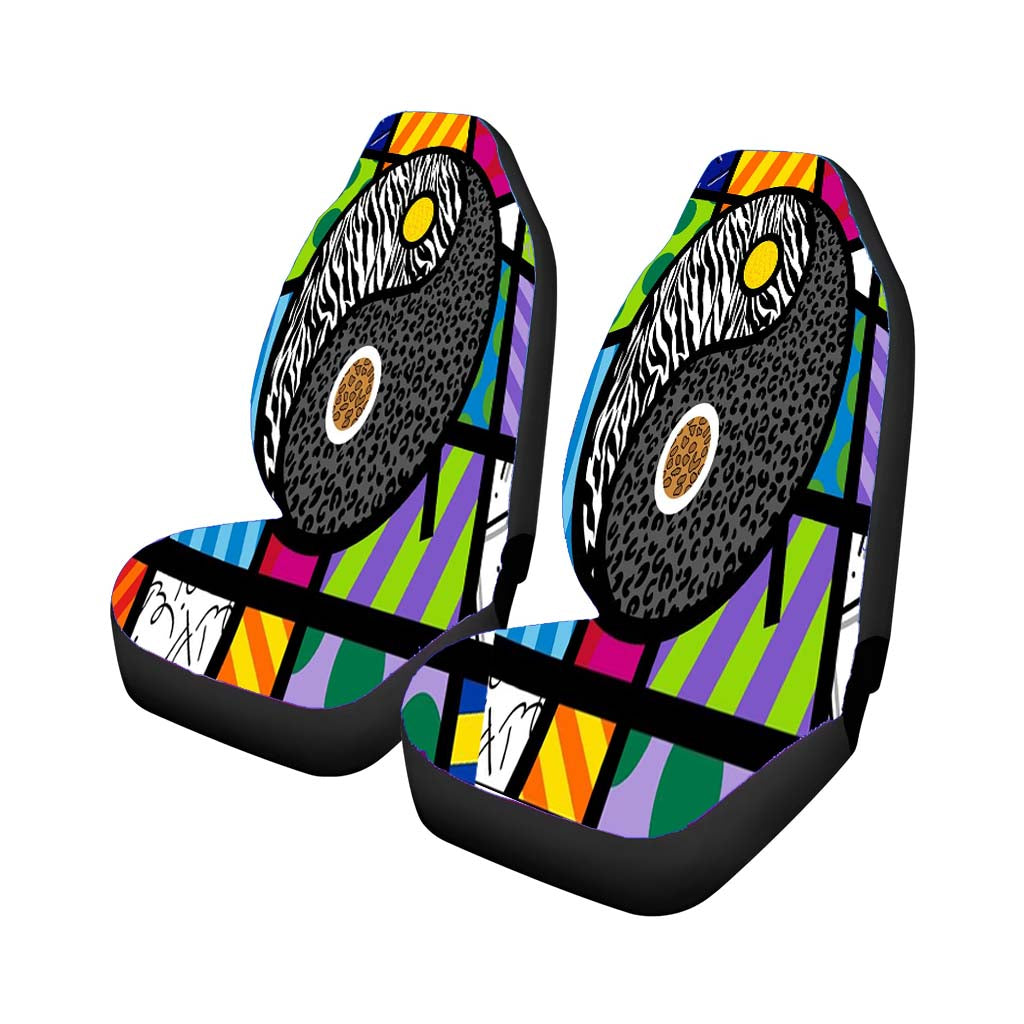 Romero Britto Yin Yang Wallpaper car Seat Covers