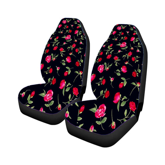 Rose Wallpaper Black Floral Car Seat Covers Universal Fit