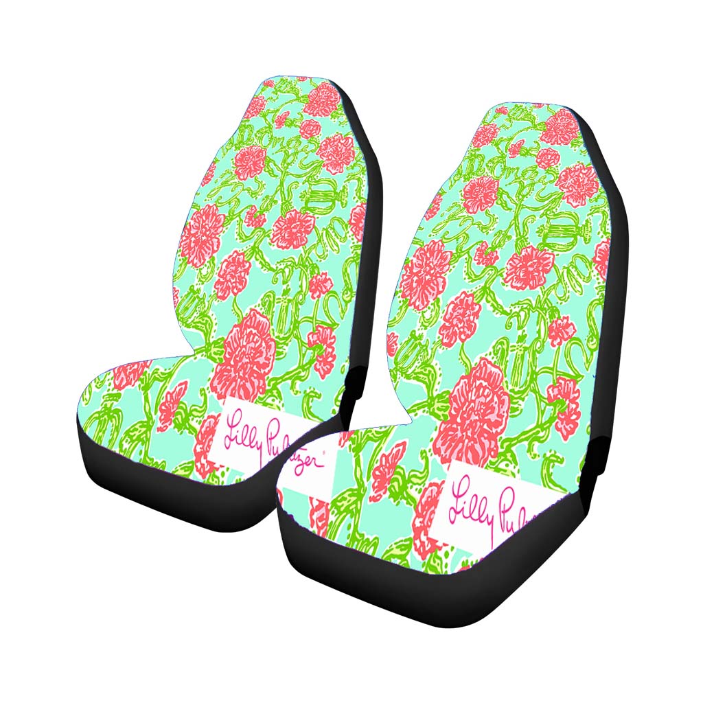 Roses Lilly Pulitzer car Seat Covers