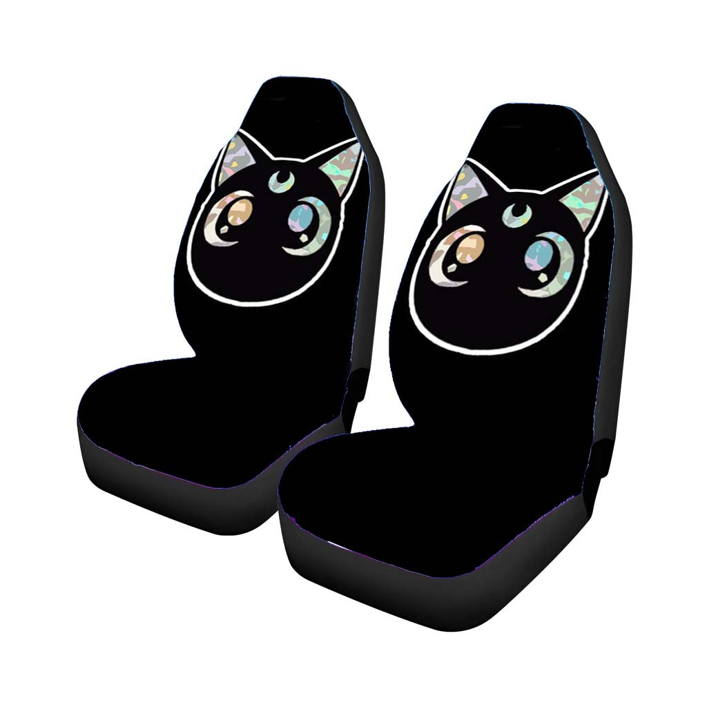 Sailor Moon Holographic Luna Cat Sparkle Anime car Seat Covers