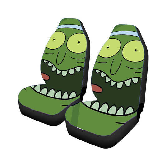 Scary Face Morty Style Pattern Universal Fit Car Seat Covers