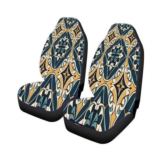 Seamless Pattern With A Floral Moti Universal Fit Car Seat Covers