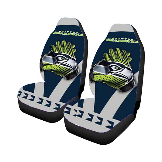 Seattle Seahawks Gloves Blue Grey Universal Fit Car Seat Covers