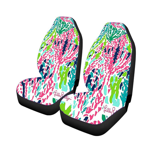 Seaweed Pattern Art Lilly Pulitzer Car Seat Covers Universal Fit