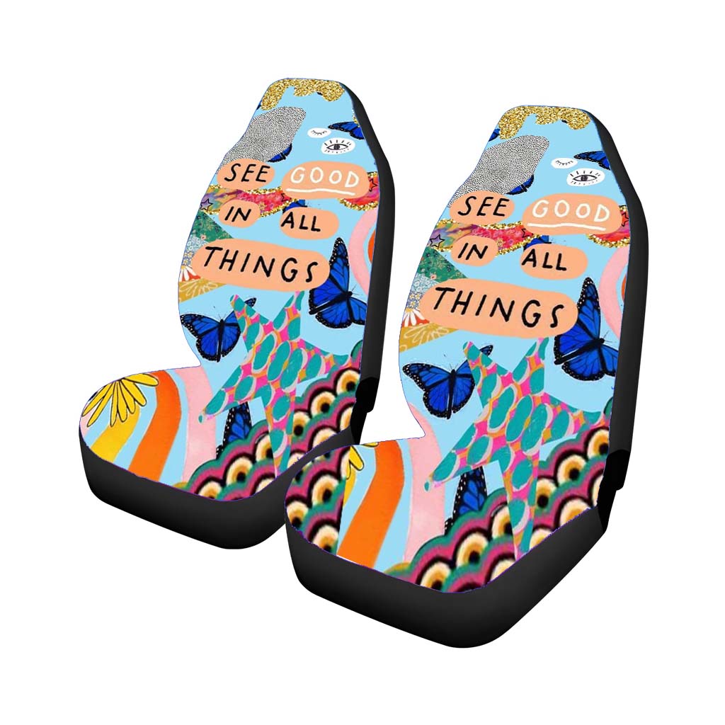 See Good In Sll Things Glitter Pattern car Seat Covers