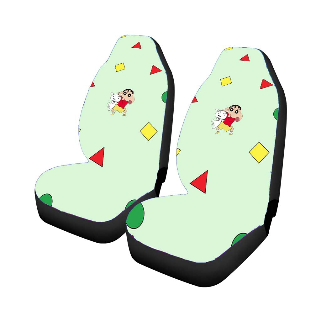 Shin Chan Pajamas Pattern X Shiro car Seat Covers