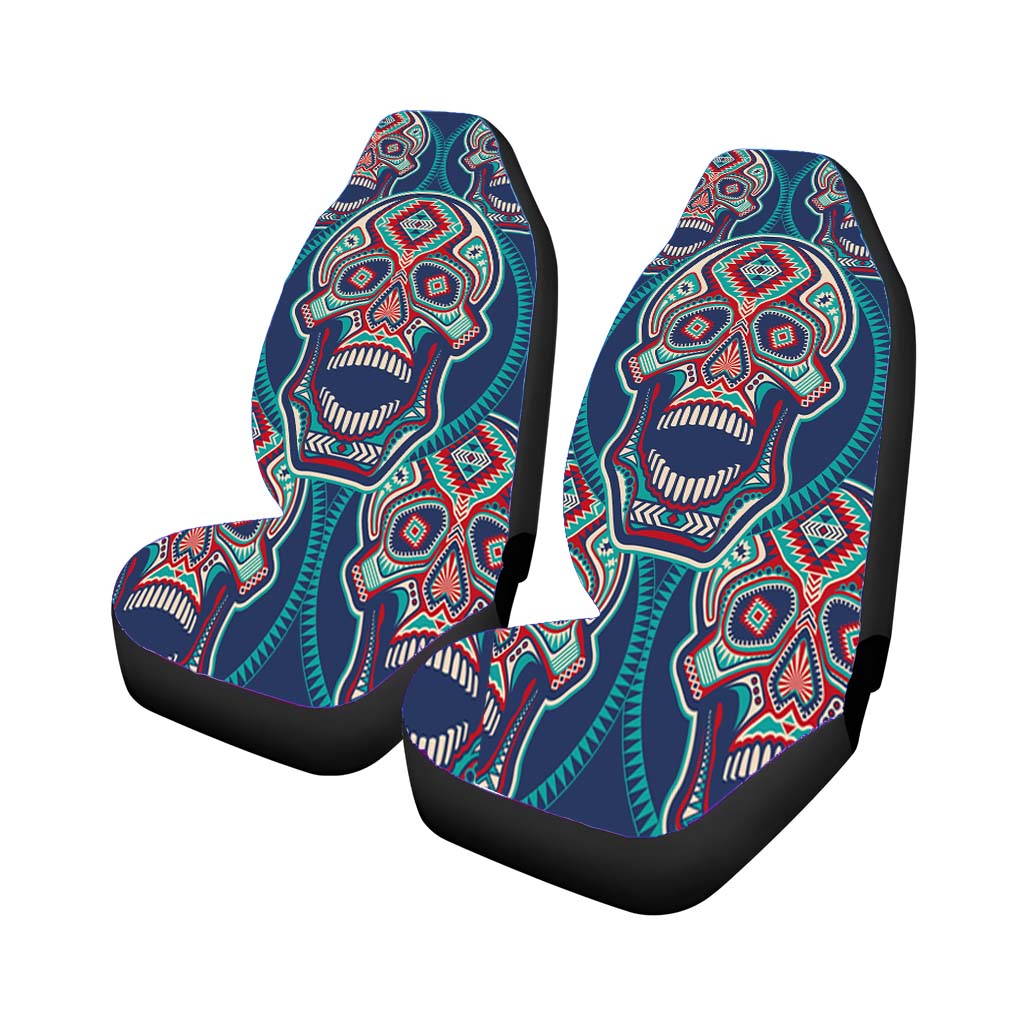 Skull Pattern Oldschool car Seat Covers