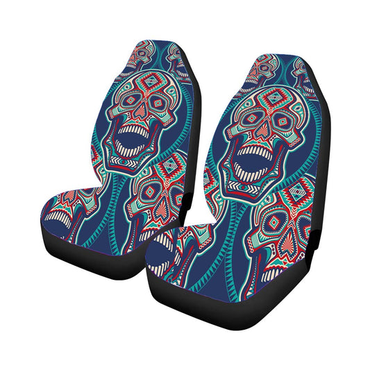 Skull Pattern Oldschool Car Seat Covers