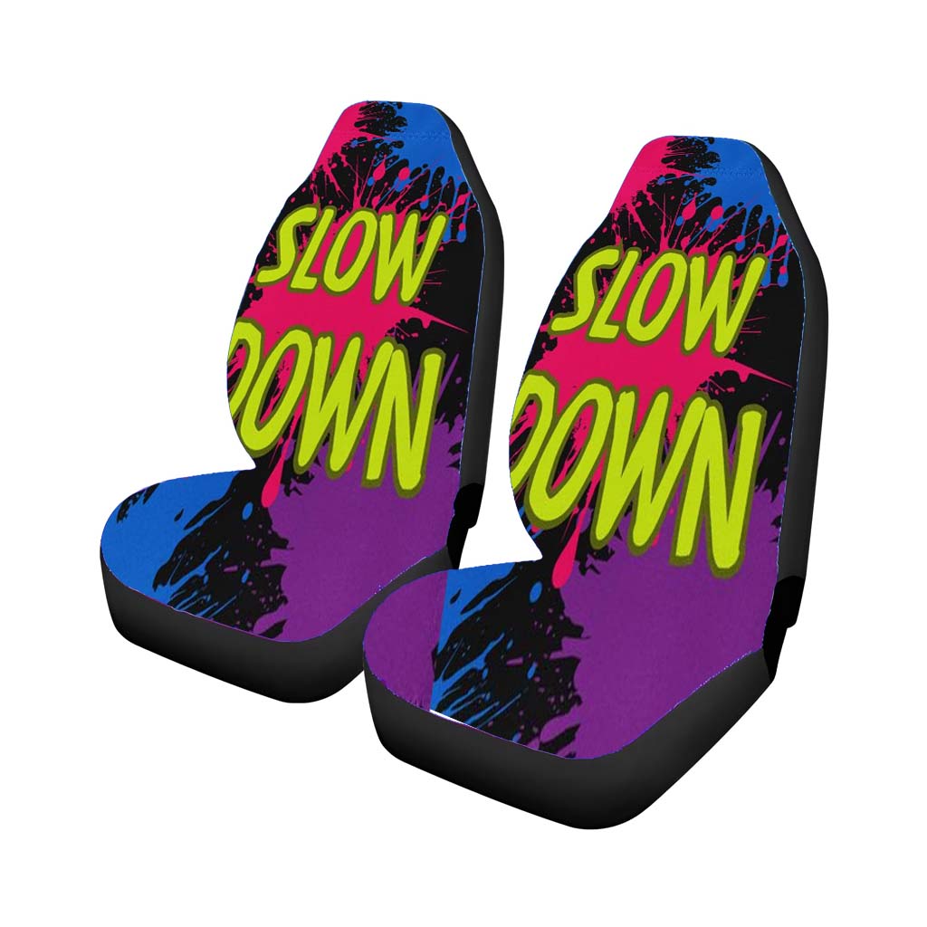 Slow Down car Seat Covers
