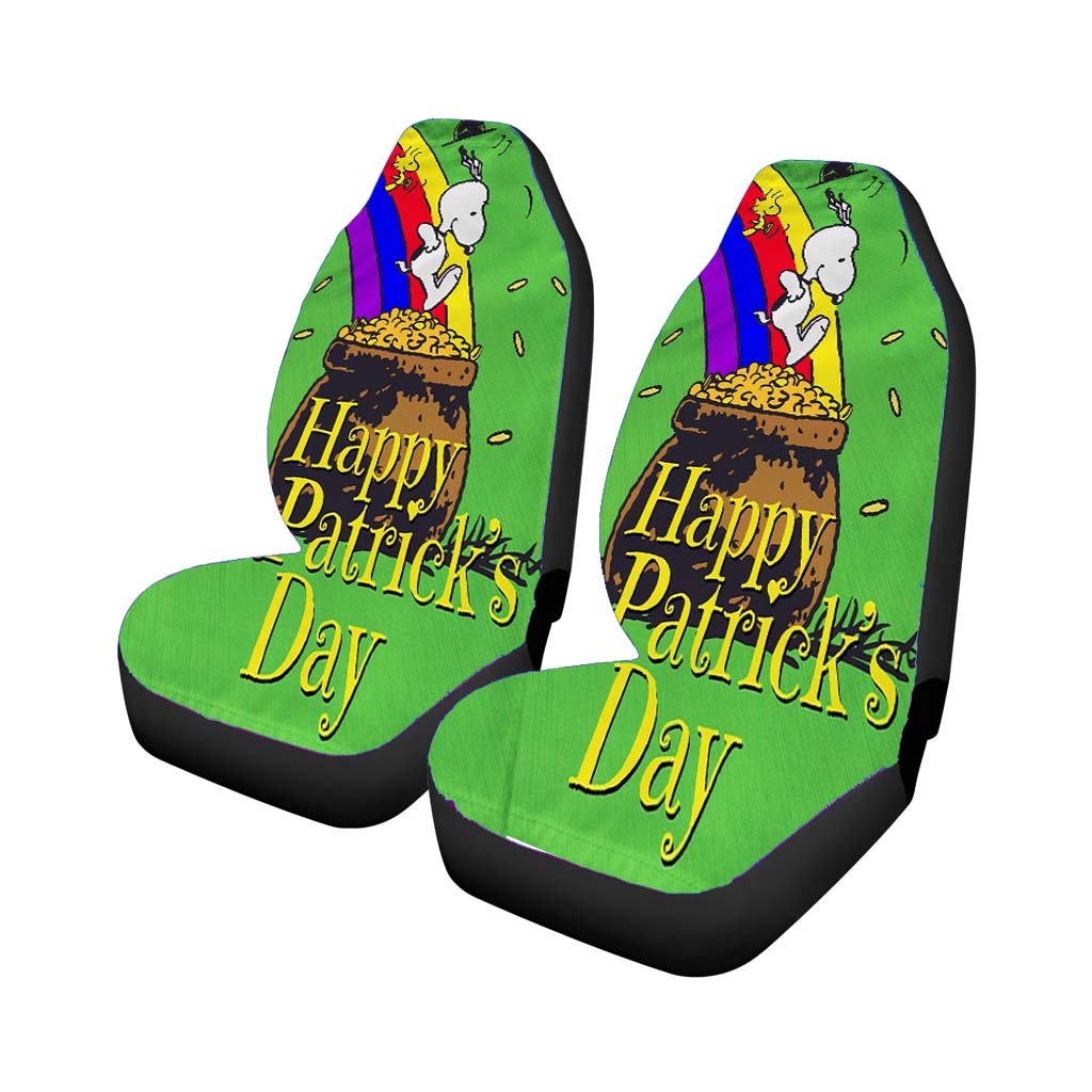 Snoopy And Woodstock St Patricks Day Pot Of Gold car Seat Covers