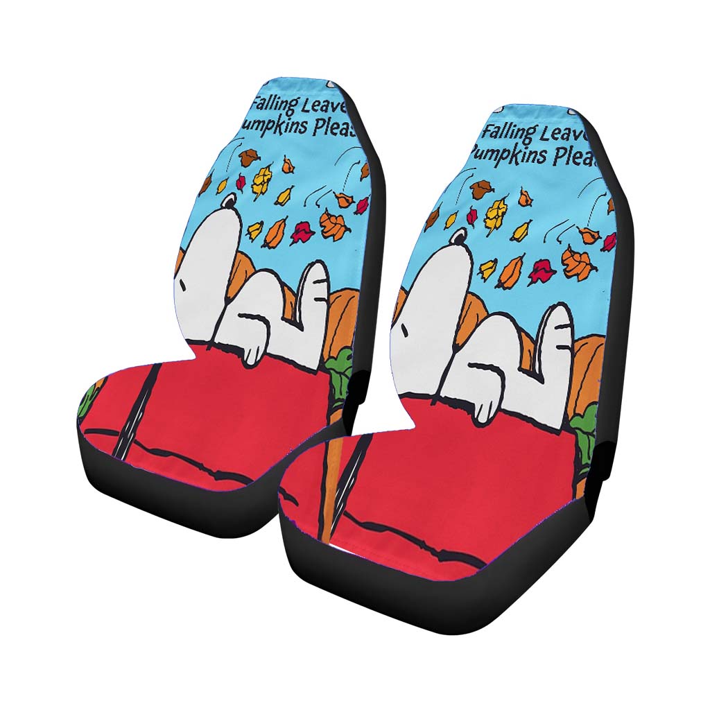Snoopy Falling Leaves car Seat Covers