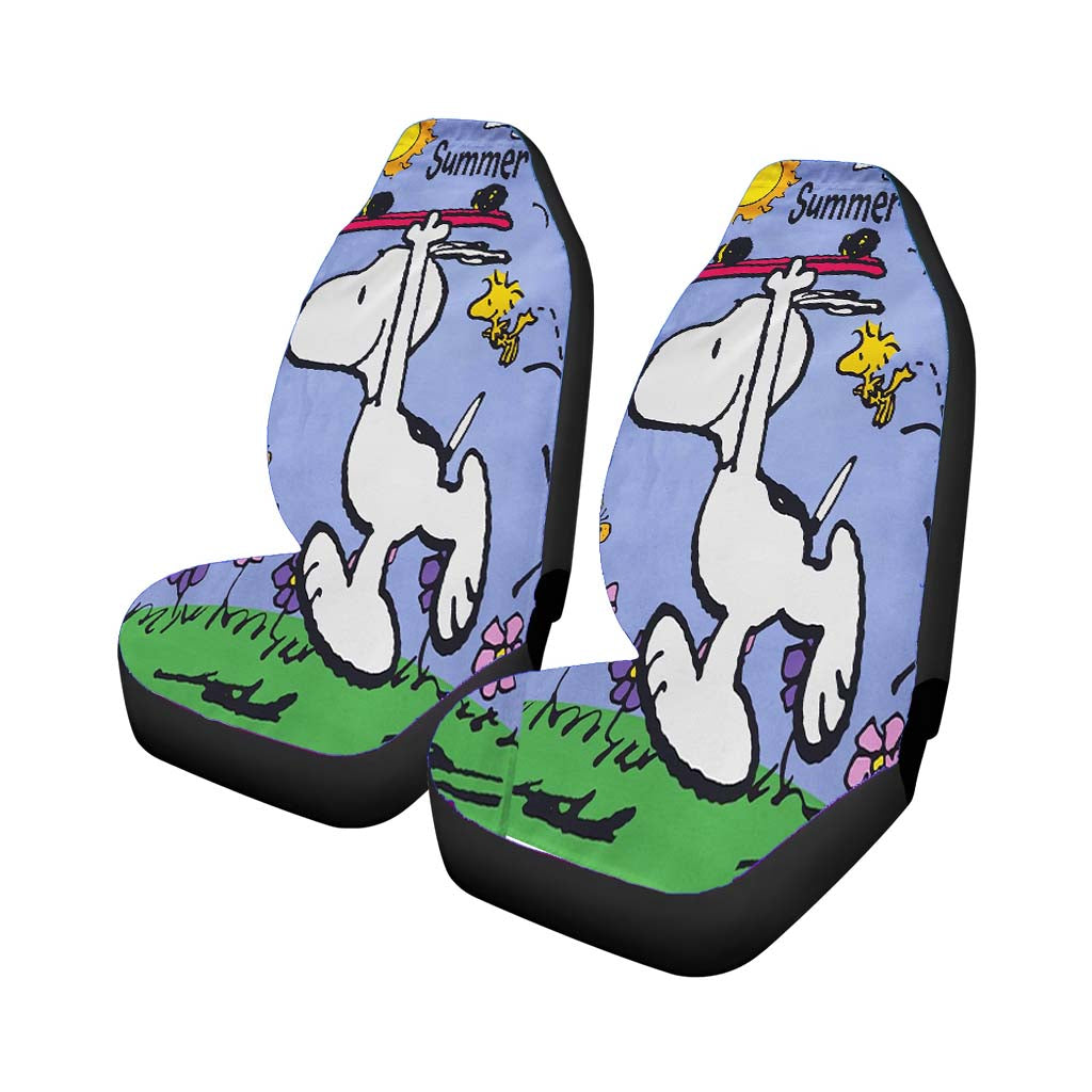 Snoopy Summer Flag Peanuts car Seat Covers