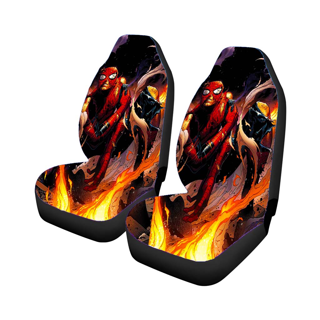 Spider Man Battle Damaged car Seat Covers