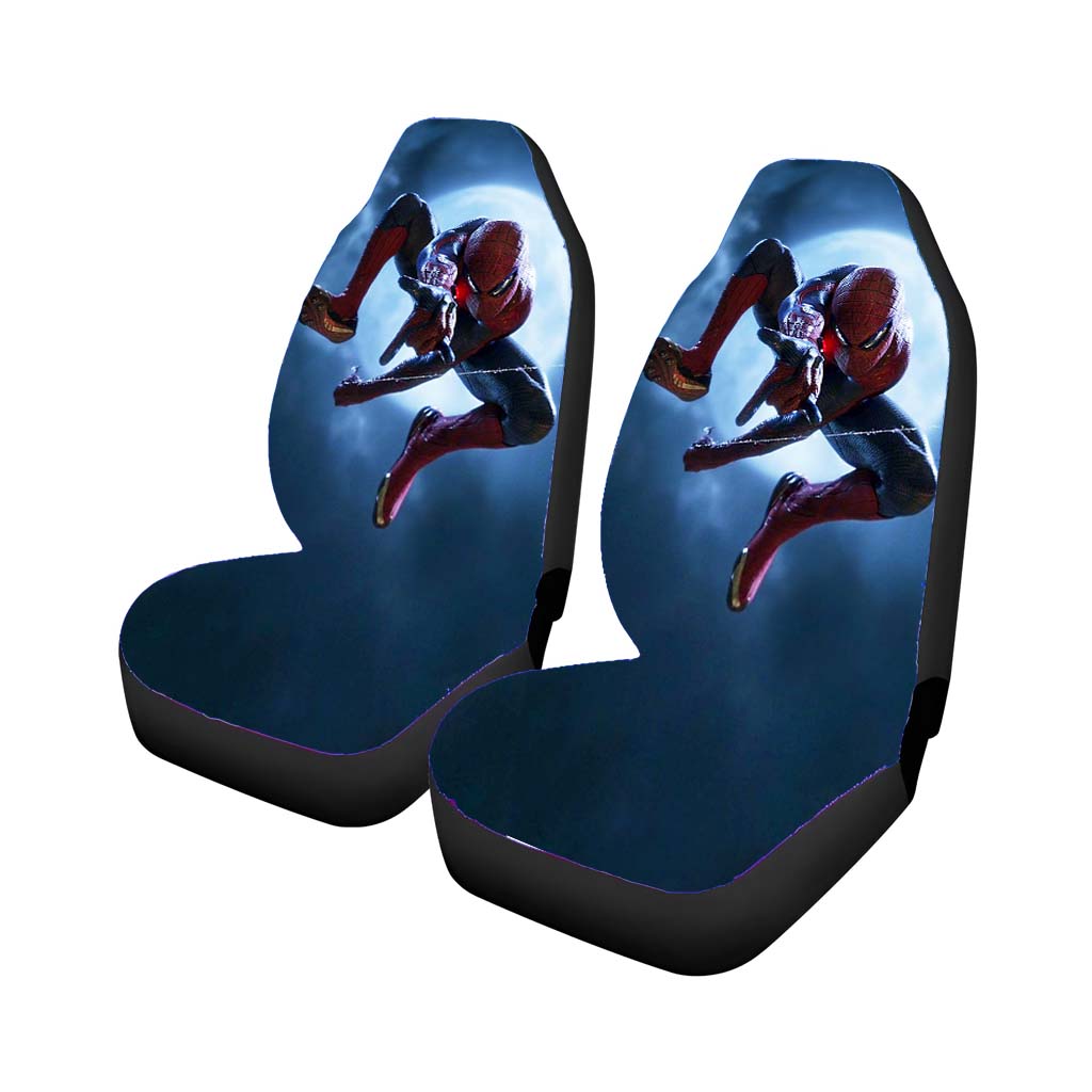 Spider Man Fly In The Moon car Seat Covers