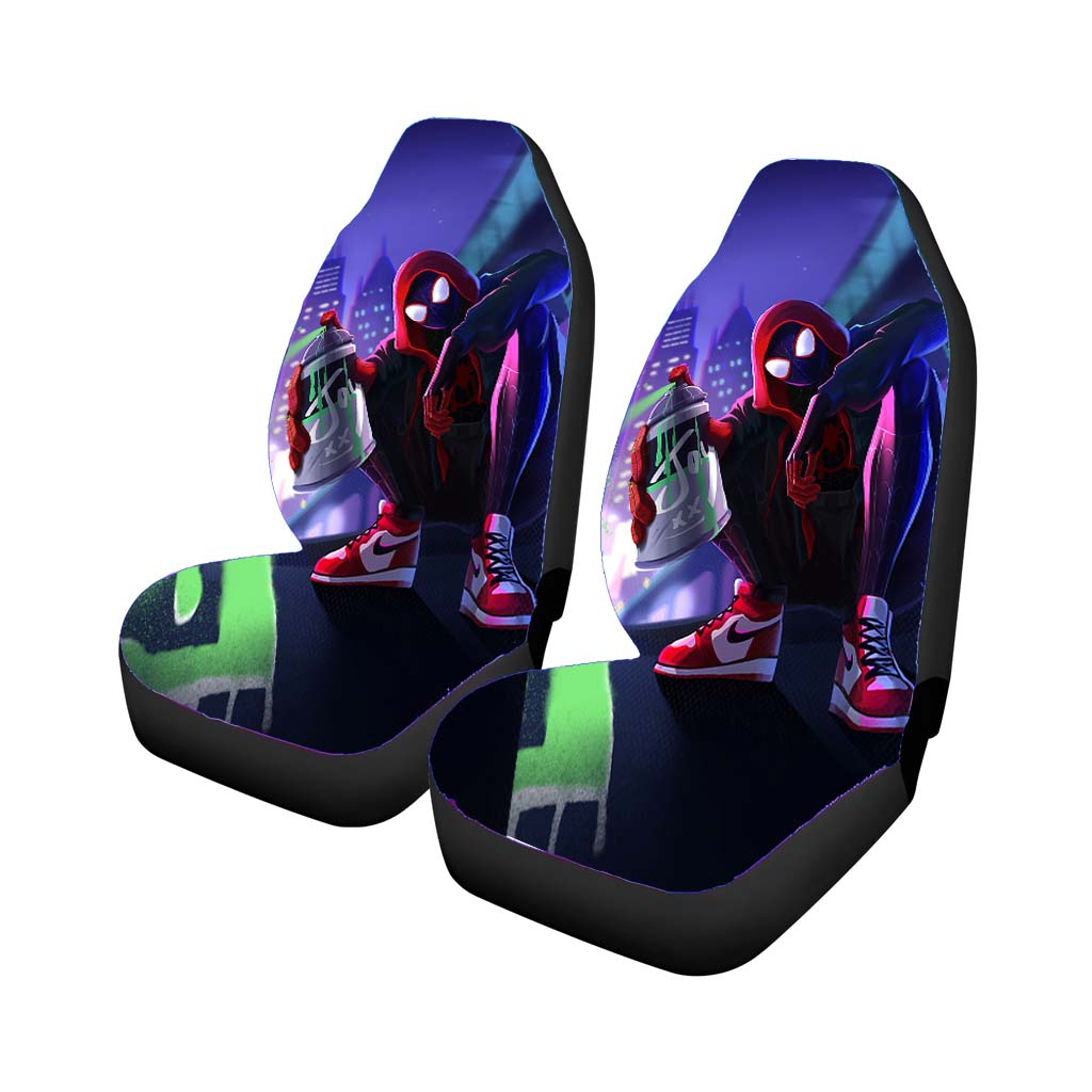 Spider Man Miles Morales Spray Paint Mural car Seat Covers