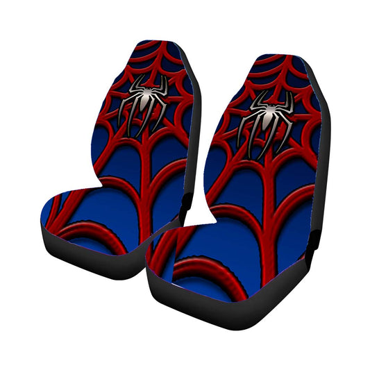 Spider Man Silver Logo Car Seat Covers Universal Fit
