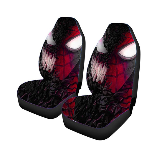 Spiderman X Venom Mask Face Wallpapers Car Seat Covers Universal Fit