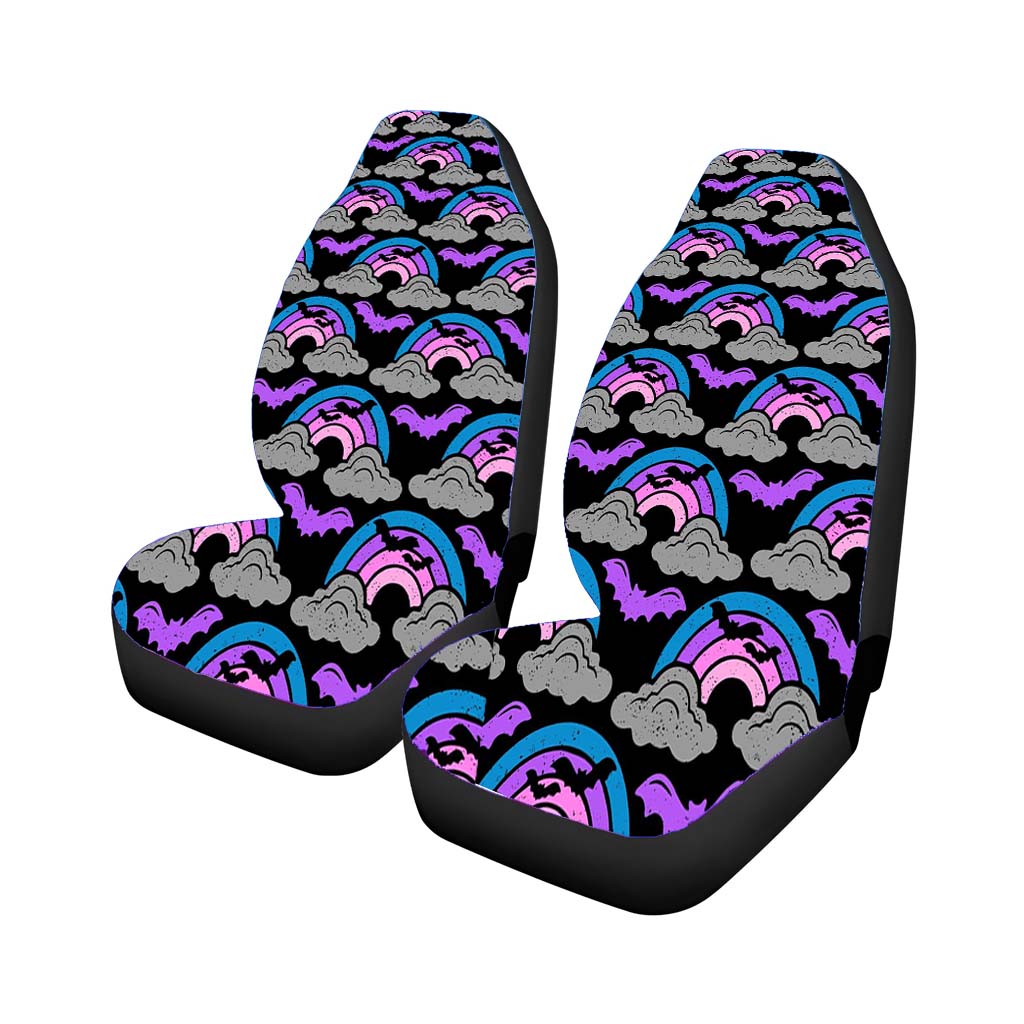Spooky Halloween Rainbow Pattern car Seat Covers