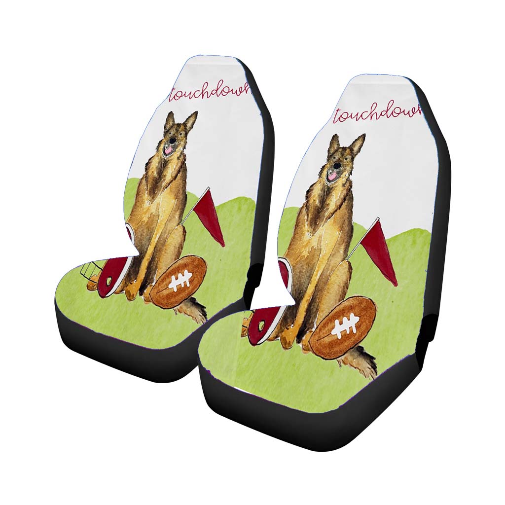 Sporty Football German Shepherd car Seat Covers