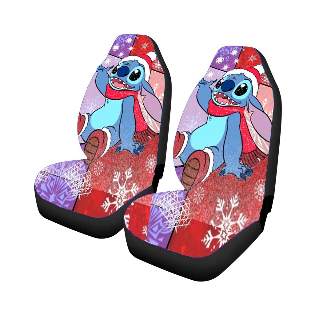 Stitch Red Christmas car Seat Covers