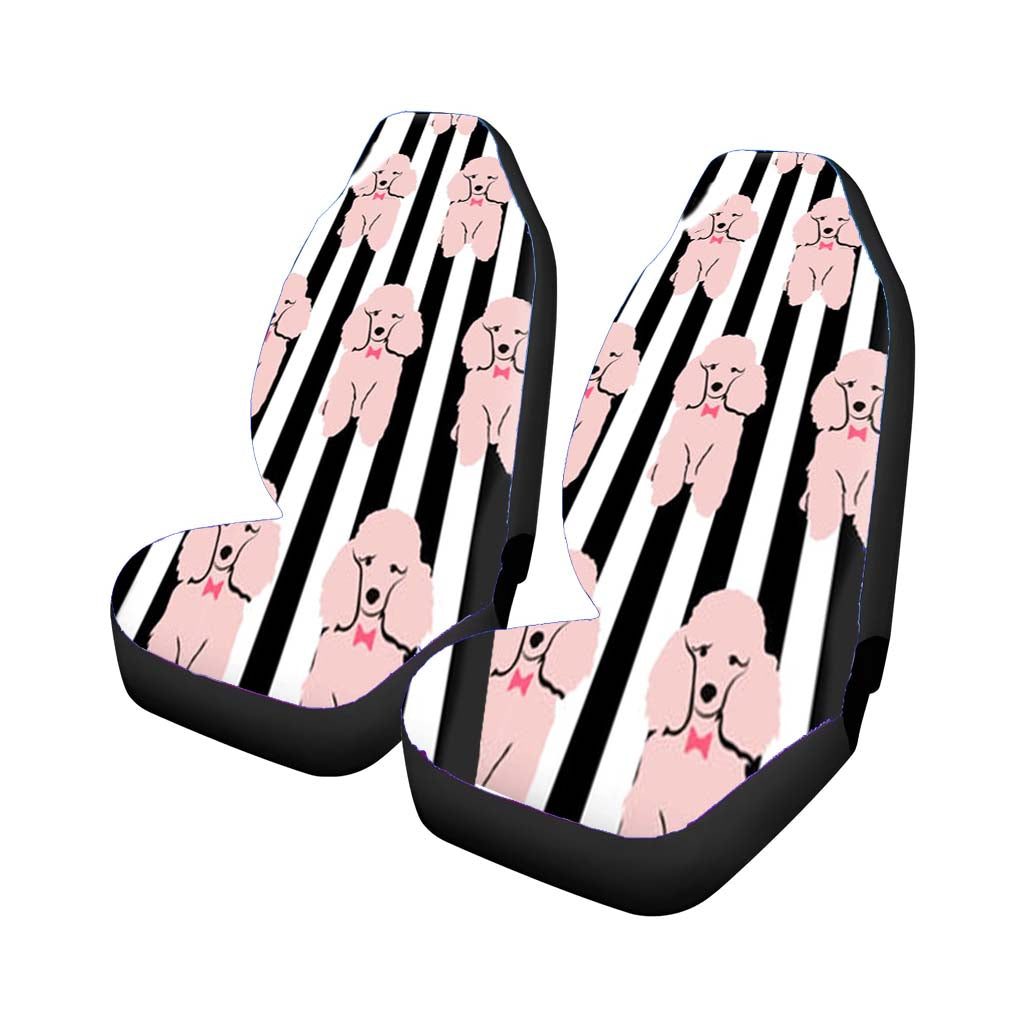 Striped Poodle - Dog Pattern car Seat Covers