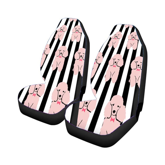 Striped Poodle - Dog Pattern Car Seat Covers