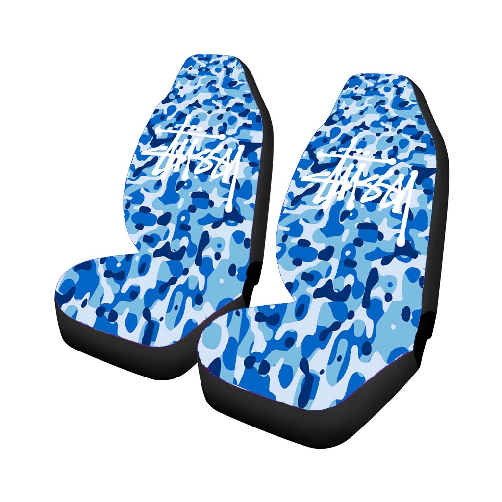Stussy Bape Camouflage Blue car Seat Covers