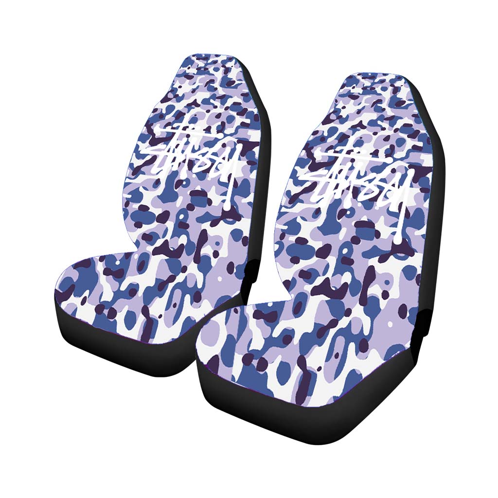 Stussy Bape Camouflage Blue Purple car Seat Covers