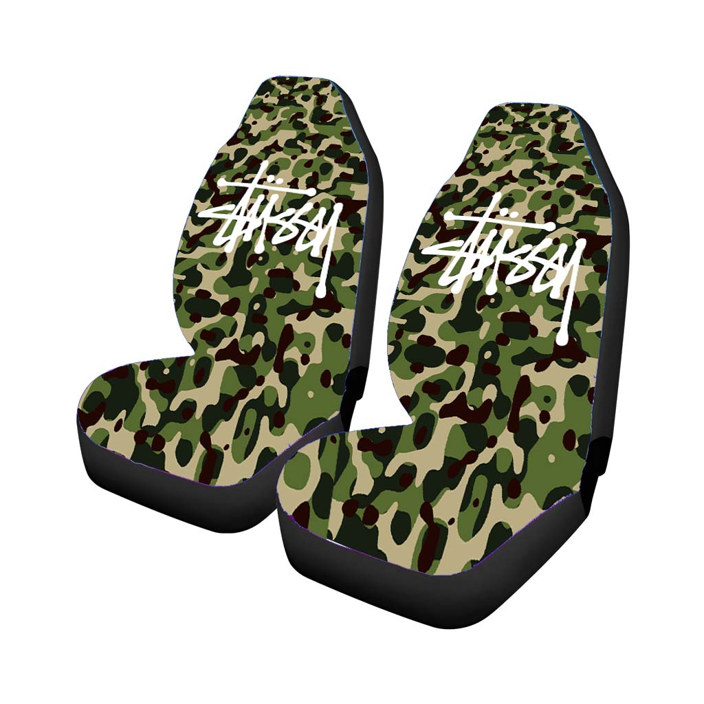 Stussy Bape Camouflage Green car Seat Covers