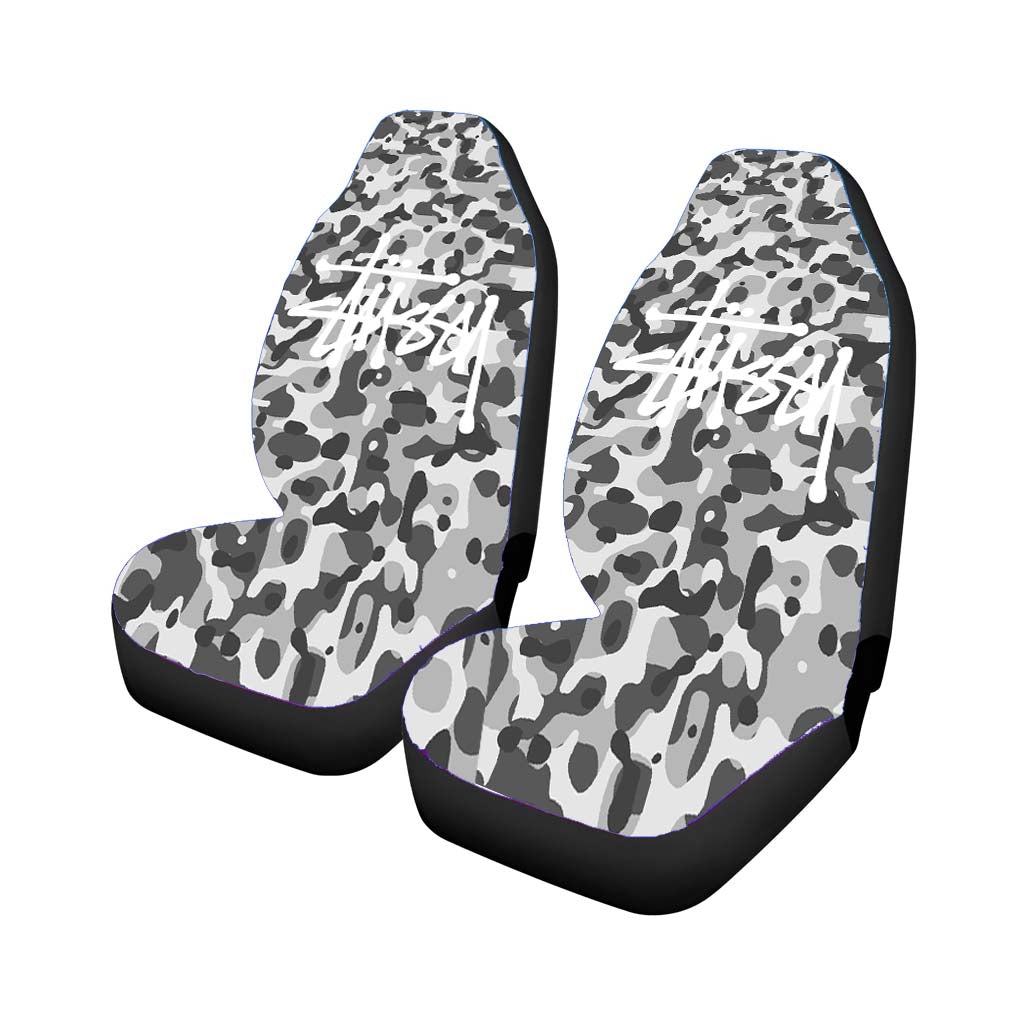 Stussy Bape Camouflage Grey car Seat Covers