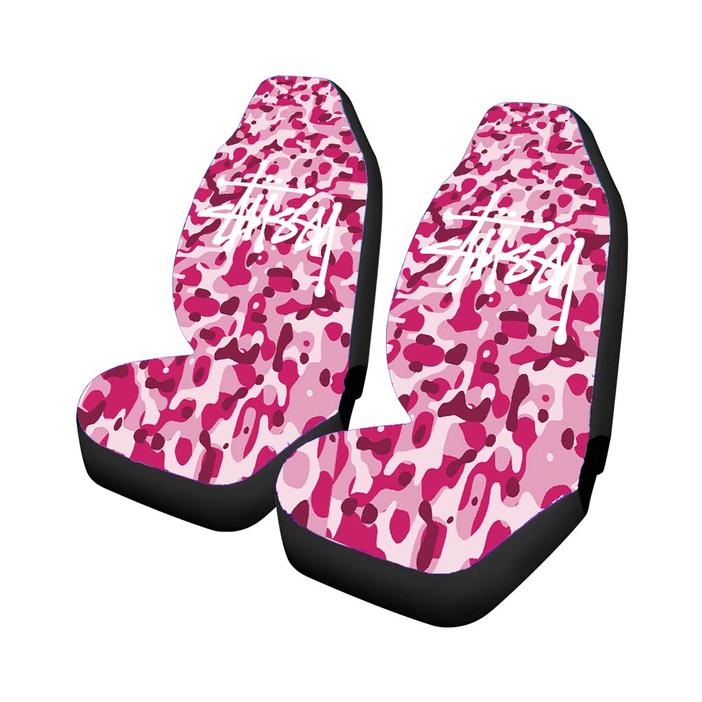 Stussy Bape Camouflage Pink car Seat Covers