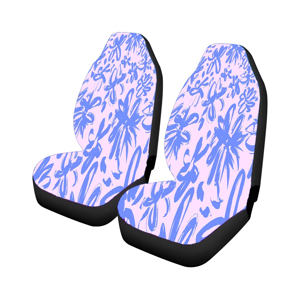 Subtle Painted Flower car Seat Covers